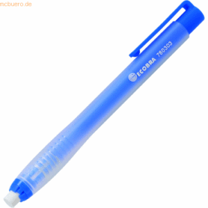5 x Ecobra Radierstift transparent/blau 6