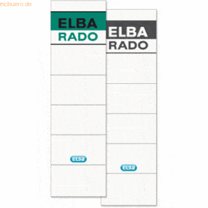 Elba Einsteck-Rückenschild kurz/breit weiß 10 Stück