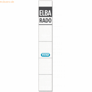 Elba Einsteck-Rückenschild extra kurz/schmal weiß 10 Stück