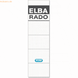 Elba Einsteck-Rückenschild extra kurz/breit weiß 10 Stück