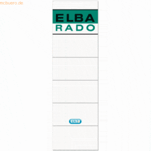Elba Ordnerrückenschild kurz/breit weiß schwarz/grüner Aufdruck 10 Stü