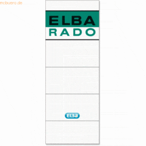 Elba Ordnerrückenschild extra kurz/breit weiß 10 Stück