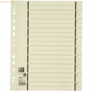 100 x Oxford Trennblatt mit Perforation Kraftkarton (RC) 200 g/qm A4 2