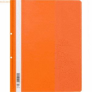 25 x Elba Sichthefter A4+ Abheftlochung + Innentasche orange