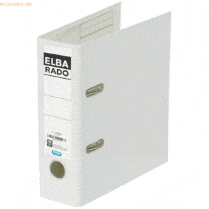5 x Elba Ordner rado plast für A5 hoch 75mm PVC weiß