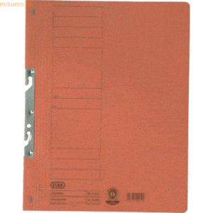 50 x Elba Einhakhefter kfm. Heftung ganzer Vorderdeckel Karton orange