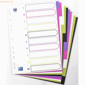 20 x Oxford Register myColour A4 PP 300 my 10 Blatt sortierte Packung