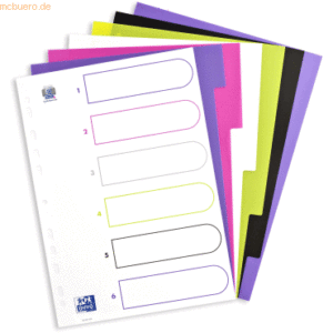 Oxford Register myColour A4 PP 300 my 6 Blatt sortierte Packung