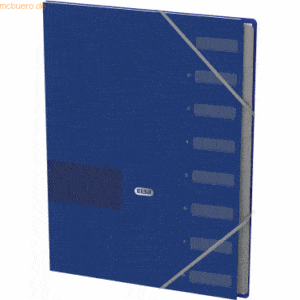 Elba Ordnungsmappe Touch Office A4 Karton 400g/qm 8 Fächer blau
