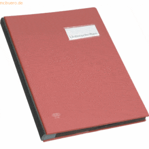 Elba Unterschriftenmappe Folieneinband PVC 20 Fächer rot