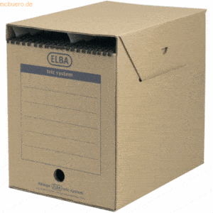 6 x ELBA Archiv-Box maxi tric system 236x333x308mm Wellpappe naturbrau