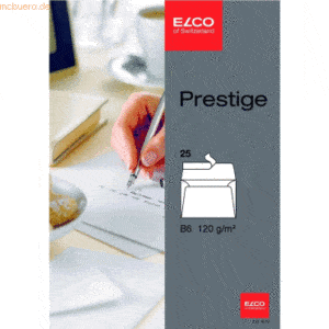 Elco Briefumschläge Prestige B6 hochweiß Haftklebung 120g/qm VE=25 Stü