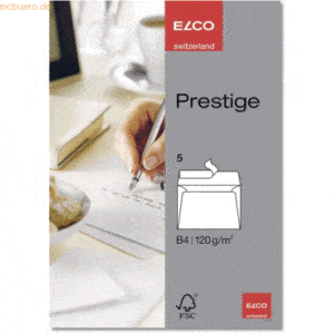 10 x Elco Briefumschläge Prestige B4 hochweiß Haftklebung Papier 120 g