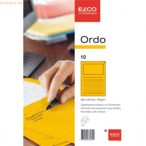 10 x Elco Organisationsmappe Ordo classico Papier A4 220x310 mm goldge
