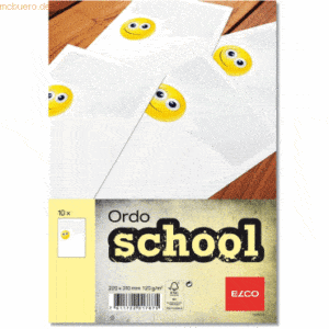10 x Elco Organisationsmappe Ordo school Smiley Papier A4 220x310 mm w