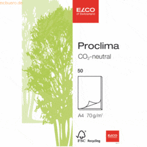 10 x Elco Schreibblock Proclima A4 80g/qm mit Lösch-Linienblatt weiß/r