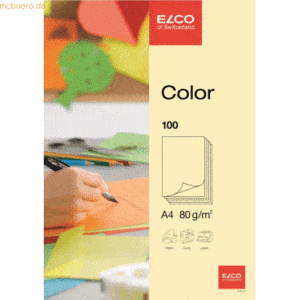 10 x Elco Büropapier A4 210x297mm hellchamois Papier 80 g/qm VE=100 Bl