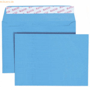 10 x Elco Briefumschläge Color C6 intensiv blau Haftklebung Papier 100