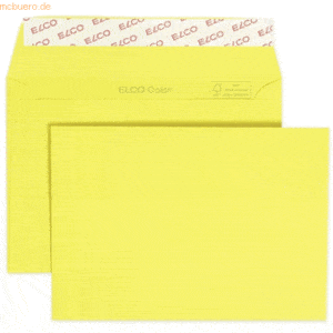 10 x Elco Briefumschläge Color C6 intensiv gelb Haftklebung Papier 100