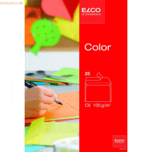 10 x Elco Briefumschläge Color C6 intensiv rot Haftklebung Papier 100
