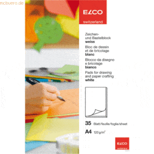 Elco Zeichenblock Color A4 120g/qm weiß