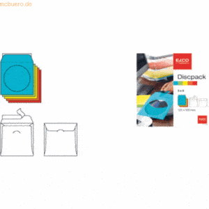 Elco CD-Hülle 125x125mm Haftklebung 90g/qm 5 Farben sortiert VE=25 Stü
