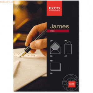 2 x Elco Korrespondenzkassette James Velin A6/A5/C6 weiß 100/280 g/qm