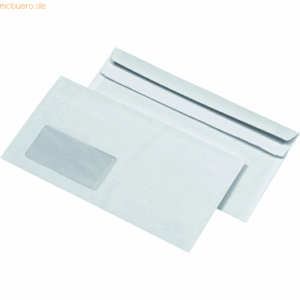 Elepa Kompaktbriefumschläge mit Fenster selbstklebend weiß VE=1000 Stü
