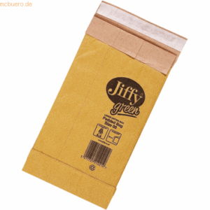 200 x Elepa Papierpolstertasche Jiffy 00 Innenmaß 105x229mm braun