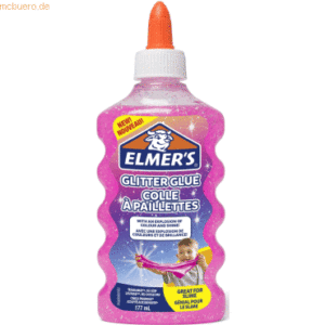 6 x Elmers Glitzerkleber pink VE=177 ml