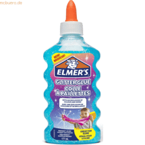 6 x Elmers Glitzerkleber blau VE=177 ml