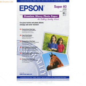 Epson Fotopapier S041316 Premium Glossy A3+ 250g/qm weiß VE=20 Blatt
