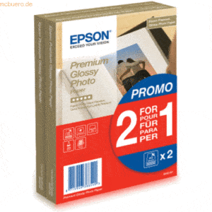 Epson Fotopapier Premium Glossy S042167 10x15cm 255g/qm weiß VE=80 Bla