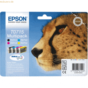 Epson Tintenpatronen Original Epson Multipack T0715 schwarz/cyan/magen