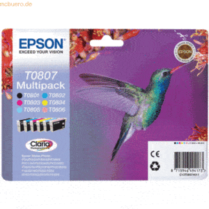 Epson Tintenpatronen Epson T0807 BK/C/M/Y cyan hell/magenta hell