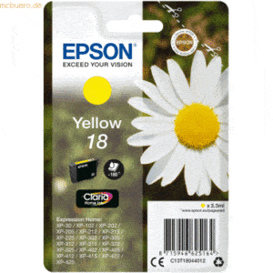 Epson Tintenpatrone Epson T1804 gelb