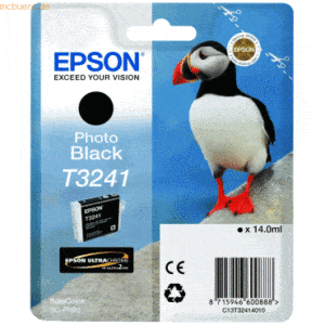 Epson Tintenpatrone Epson Surecolor SC-S 70600 T3241 Photo schwarz