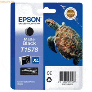 Epson Tintenpatrone Epson T15784010 schwarz matt