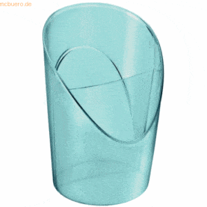 6 x Esselte Stifteköcher Colour'Ice PS transparent blau