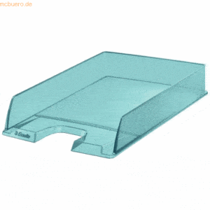 10 x Esselte Briefkorb Colour'Ice A4 PS transparent blau