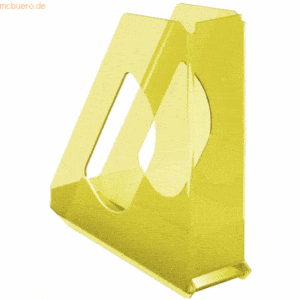 10 x Esselte Stehsammler Colour'Ice A4 PS transparent gelb