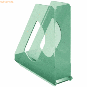 10 x Esselte Stehsammler Colour'Ice A4 PS transparent grün
