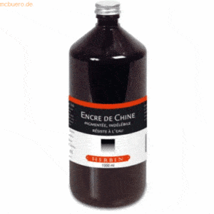 Herbin Zeichentusche 1000 ml schwarz