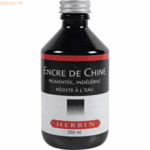 Herbin Zeichentusche 250 ml schwarz