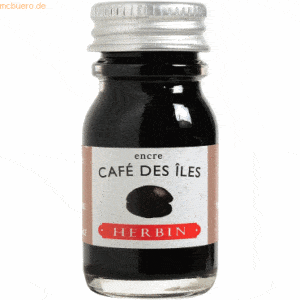 6 x Herbin Füllertinte 10ml Kaffeebraun