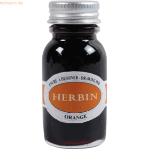 5 x Herbin Zeichentinte Flakon 15ml orange