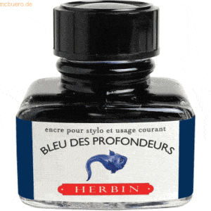 4 x Herbin Füllertinte 30ml bleu profondeurs