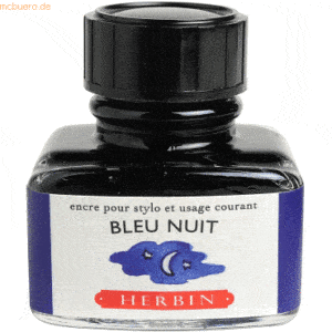4 x Herbin Füllertinte 30ml Nachtblau
