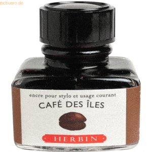 4 x Herbin Füllertinte 30ml Kaffeebraun