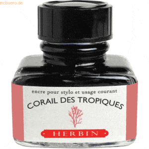 4 x Herbin Füllertinte 30ml corail tropique